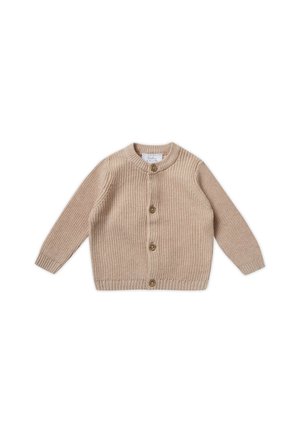 STRICKJACKE FEIN - Strickjacke - beige melange