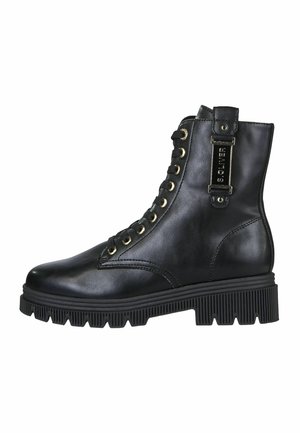 Platform ankle boots - black