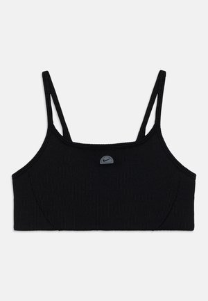 Nike Performance DF INDY BRA - Sports bra - white/black/white - Zalando.ie