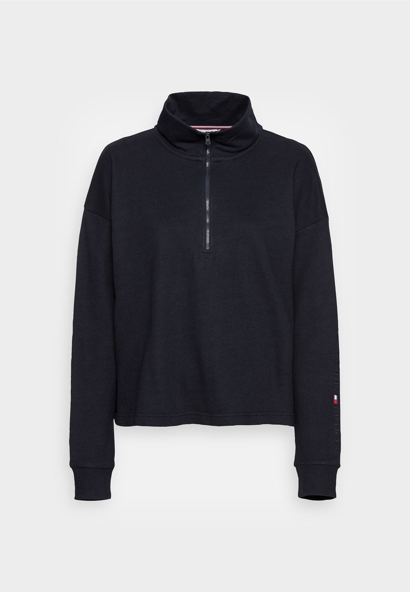 Tommy Hilfiger HALF ZIP TOP - Zip-up sweatshirt - desert sky/dark blue -  Zalando.co.uk