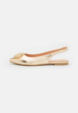 Slingback ballet pumps - gold