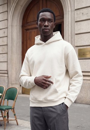 Dropsize, SUPER HEAVY BLANK - Felpa con cappuccio - creamwhite