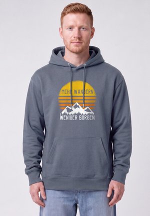 watapparel, MEHR WANDERN UNISEX - Kapuzenpullover - blue grey