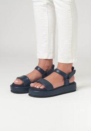 FRED MARTIN COLLECTION TAORMINA - Platform sandals - navy leather