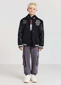 Calliope SCRITTE COLLEGE - Giubbotto Bomber - nero ultrablack