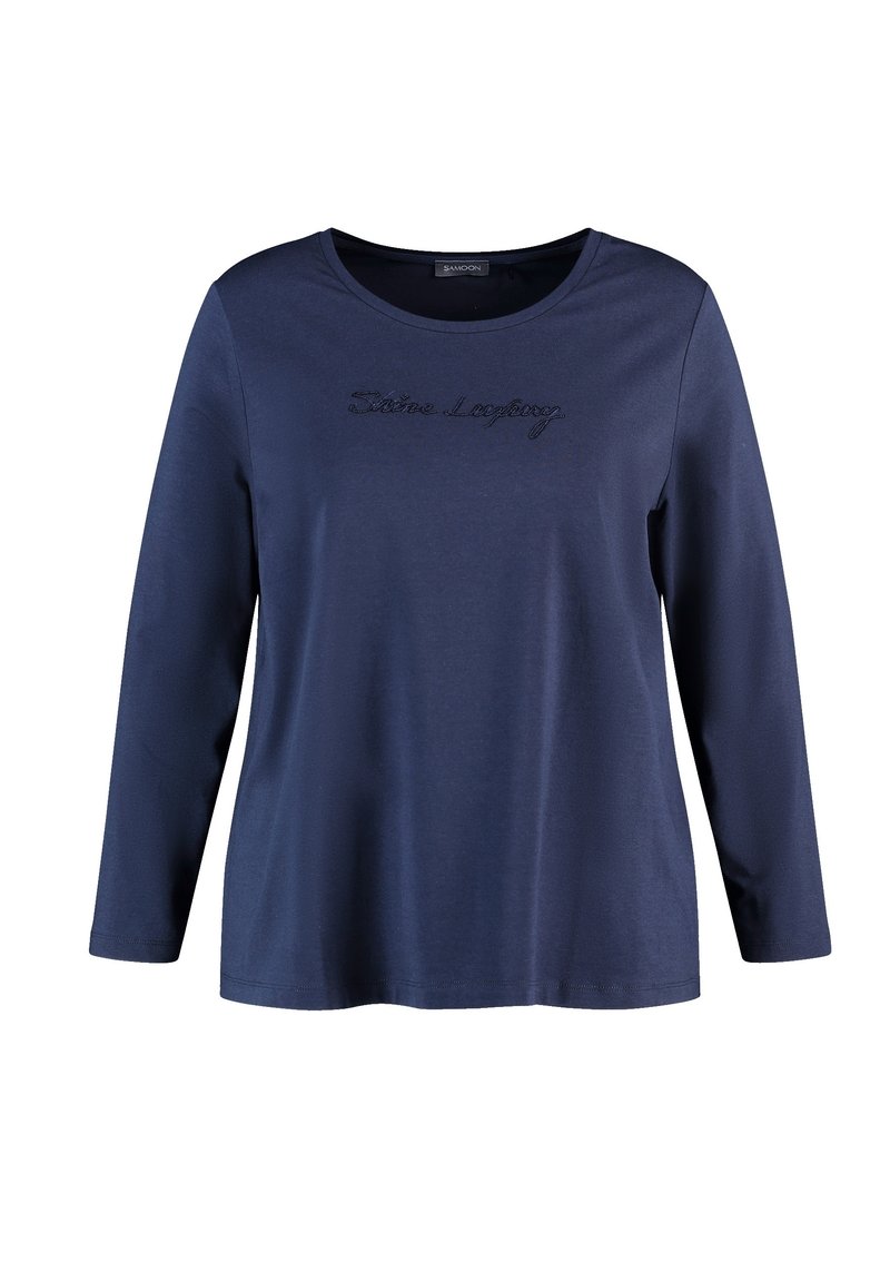 Samoon Longsleeve donkerblauw