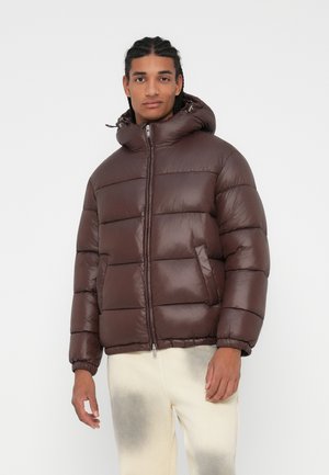 GLOSSY PUFFER JACKET - Zimska jakna - chocolate brown