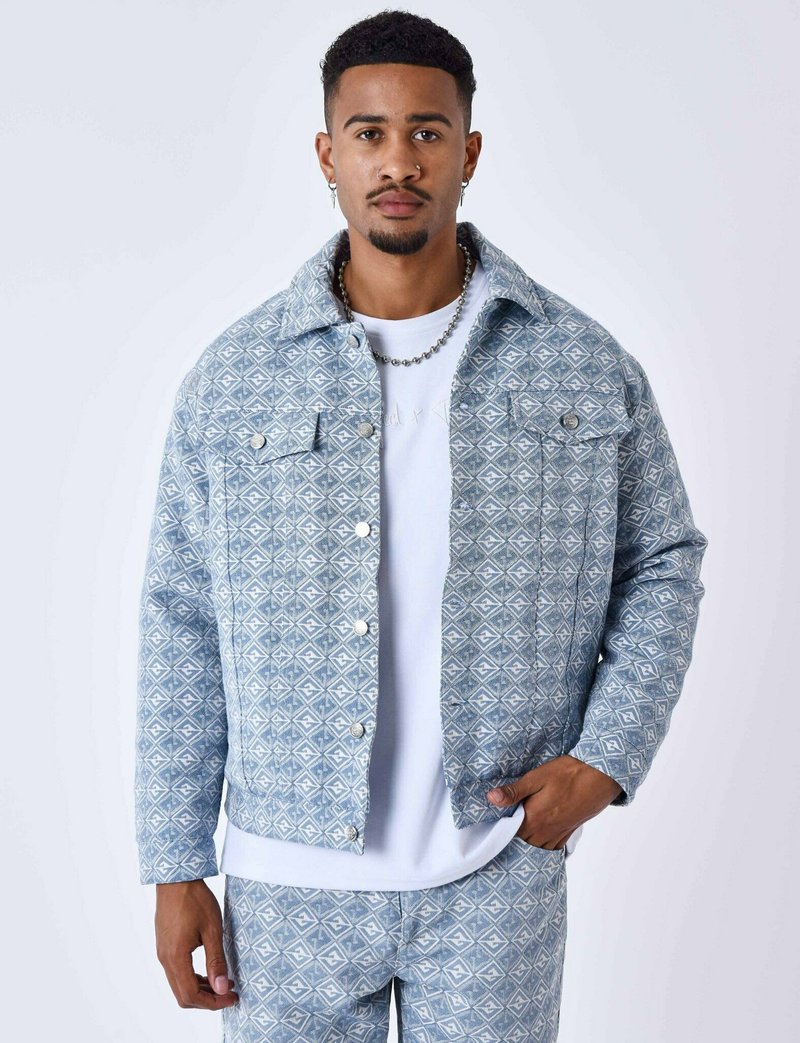Project X Paris VESTE EN TOILE A MOTIF GÉOMETRIQUE - Chaqueta de entretiempo - bleu