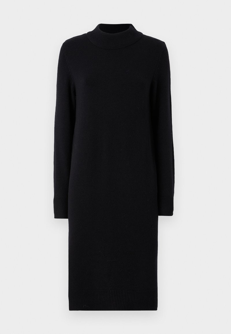 VILA VIRIL CREW NECK MIDI DRESS - Jumper dress - black - Zalando.co.uk