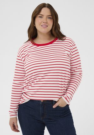 WINNI CONTRAST - Bluză cu mânecă lungă - chalk w/red stripes