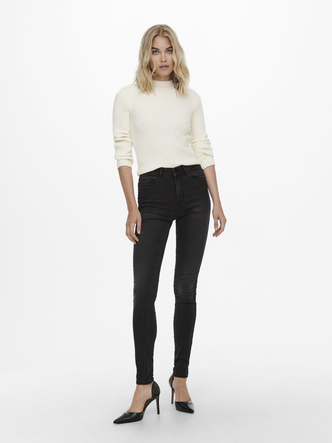 ONLY ONLROYAL LIFE - Vaqueros pitillo - black denim/denim negro - Zalando.es