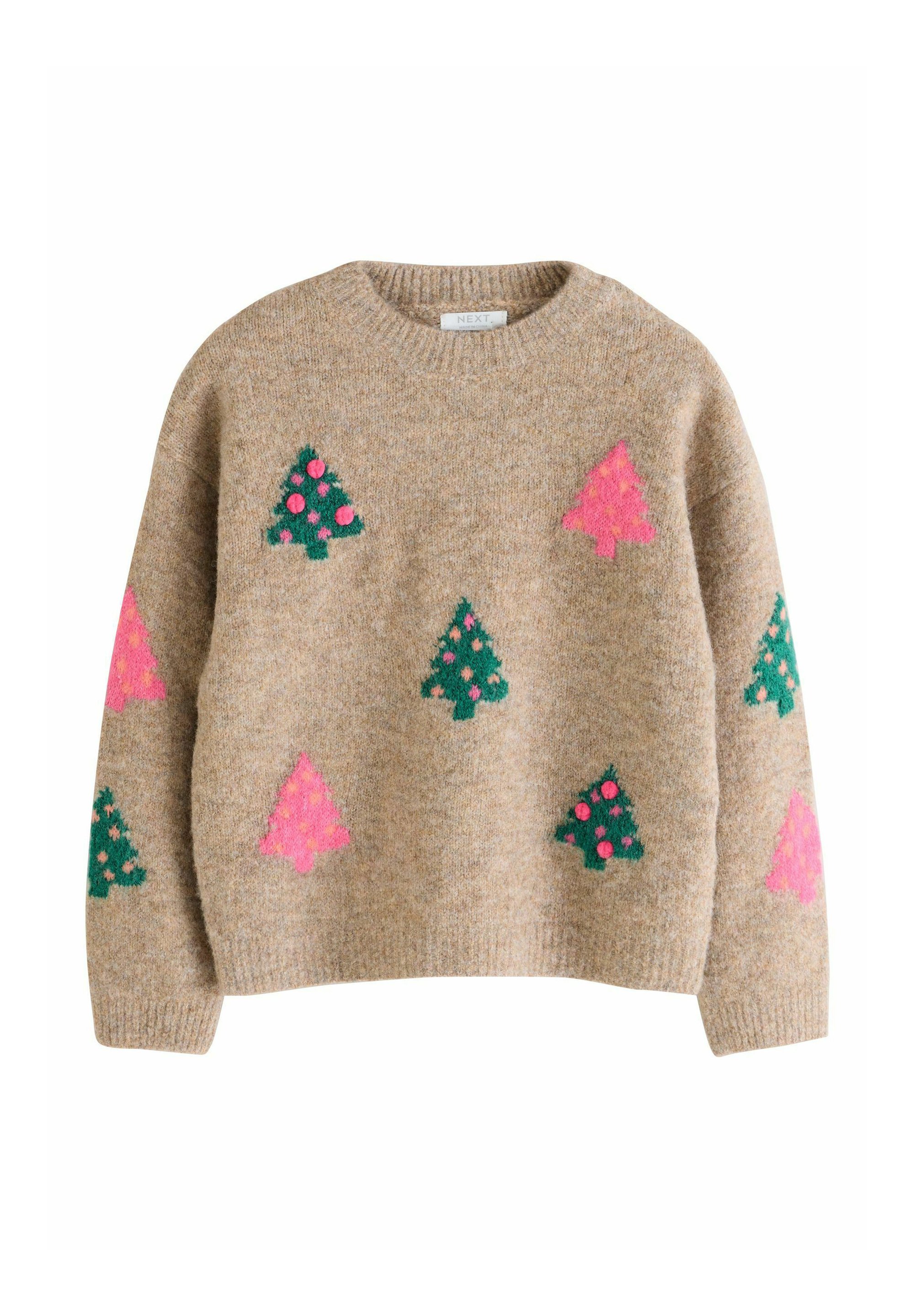 Next CHRISTMAS TREE Strickpullover oatmeal/braun Zalando