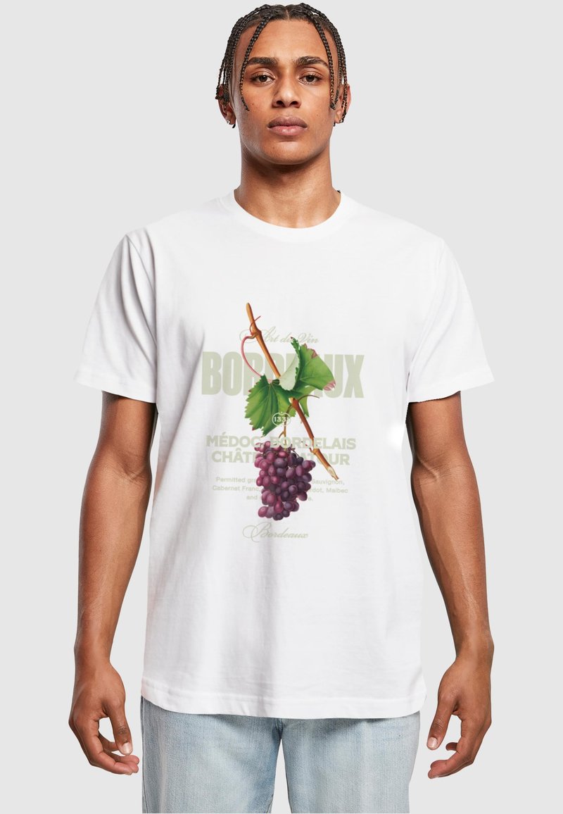 Mister Tee BORDEAUX TEE - Triko s potiskem - white