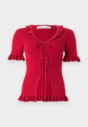 TALIANA FLARE TEE - Strickjacke - red