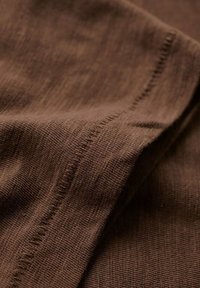 Superdry & Co EMBROIDERED V NECK  - Camiseta básica - pinecone brown