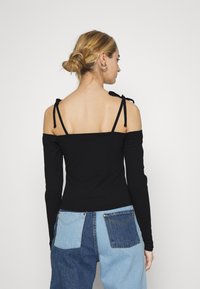 NA-KD BOW DETAIL - Camisola de manga comprida - black