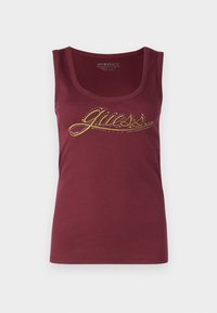 LOGO RIB TANK - Top - burgundy rose