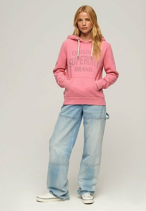 Superdry & Co, ARCHIVE SCRIPT GRAPHIC - Jersey con capucha - sugar pink