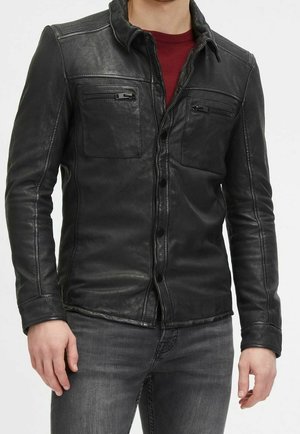 Leather jacket - black