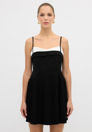 PLEALE DETAILED MINI - Cocktailklänning - black