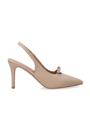 Højhælede pumps - beige