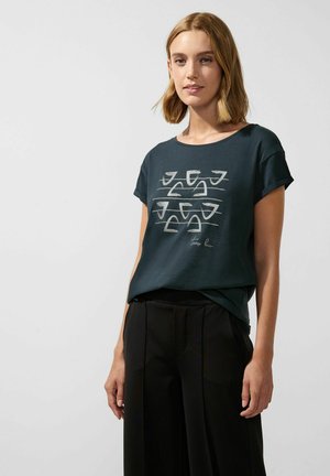STREET-ONE Leinenlook Partprint Shirt für Damen in Rosa | STREET-ONE
