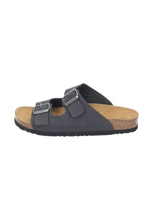 Pantolette flach - grau