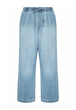 Yours Clothing, PLUS SIZE WIDE LEG TROUSERS - Wide leg - mid blue