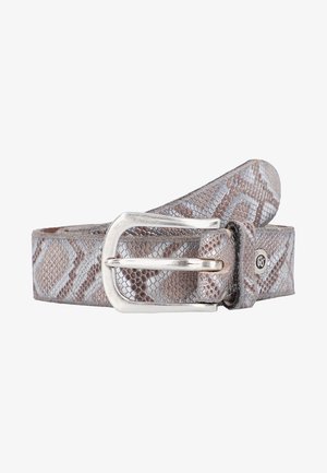 Belt - metallic brown