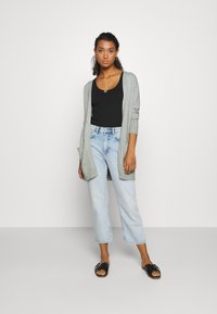 VILA VIRIL OPEN CARDIGAN - Jopica - green milieu melange