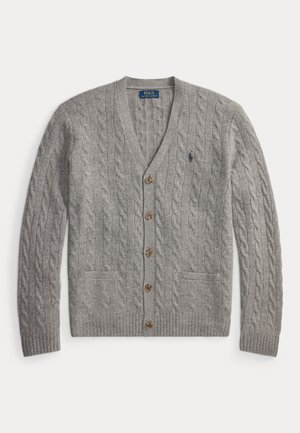 Polo Ralph Lauren, CABLE-KNIT WOOL-CASHMERE CARDIGAN - Ζακέτα - fawn grey heather