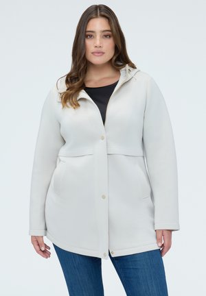 CON CAPPUCCIO - Pitkä takki - bianco