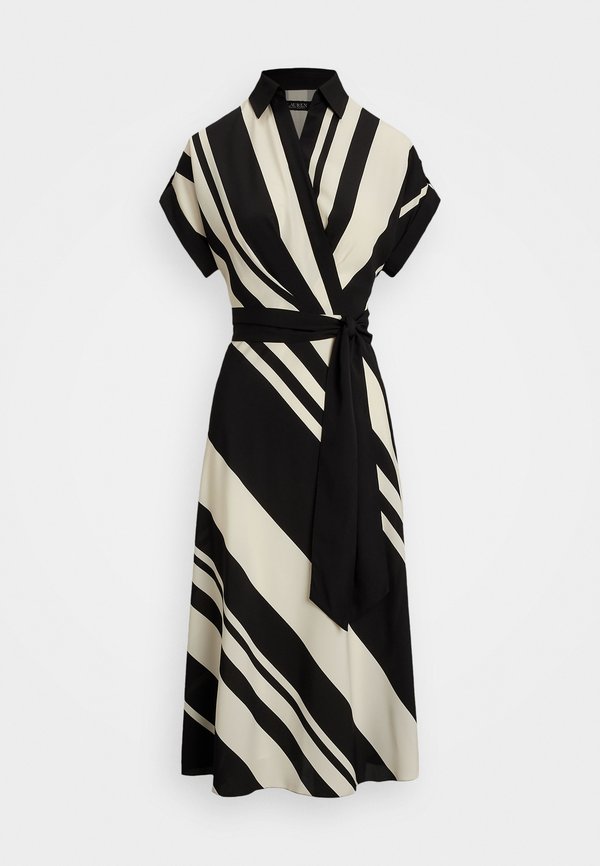 STRIPED BELTED CREPE DRESS - Day dress4