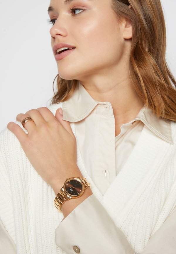 ICONIC LINK AMBER 32MM ROSE GOLD, BROWN - Uhr