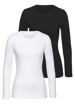 2PACK - Langarmshirt - schwarz weiß