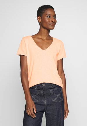SHORT SLEEVE VNECK - Jednoduché triko - rose smoke
