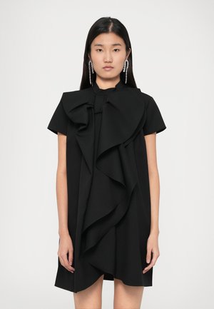 BOW VOLANT DRESS - Vestido de cóctel - black