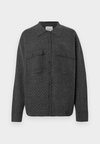 CARDIGAN LOOK SURCHEMISE STRASS - Ζακέτα - anthracite
