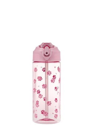 MIT STROHHALM PFÖTCHEN 500 ML - Drink bottle - rosa