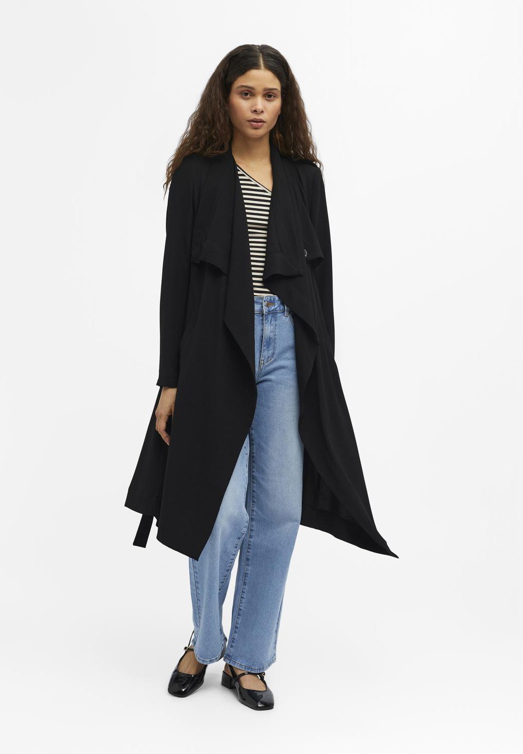 Object OBJANNLEE SHORT JACKET - Trenchcoat - black - Zalando.co.uk