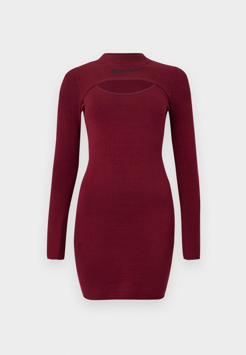 Karl Lagerfeld Jeans Gebreide jurk bruin Karl Lagerfeld Jeans Gebreide jurk bruin