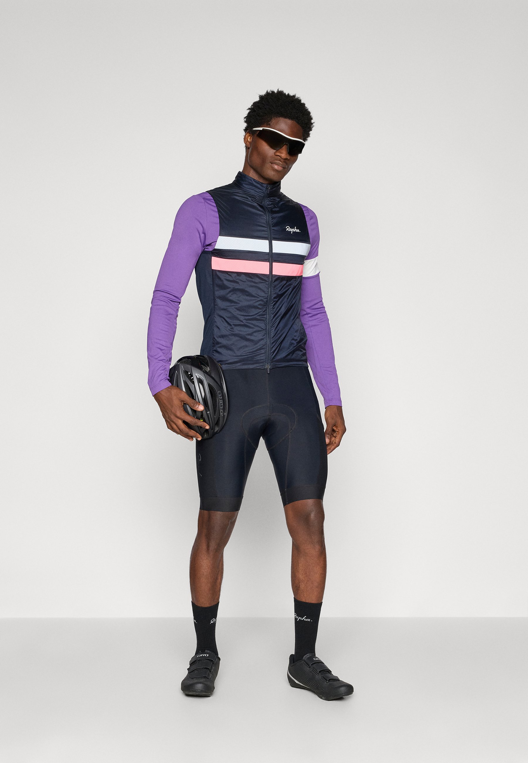 Rapha MENS BREVET INSULATED GILET - Waistcoat - dark navy/pink
