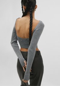 Stradivarius Stickad tröja - dark grey