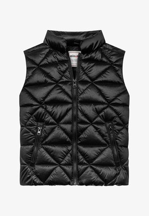 Must must küllatud kergvest kõrgema kaelusega, ees lukuga ja kahe külgse paigalduslukuga tasku. Sile, läikiv materjal geomeetrilise mustriga.