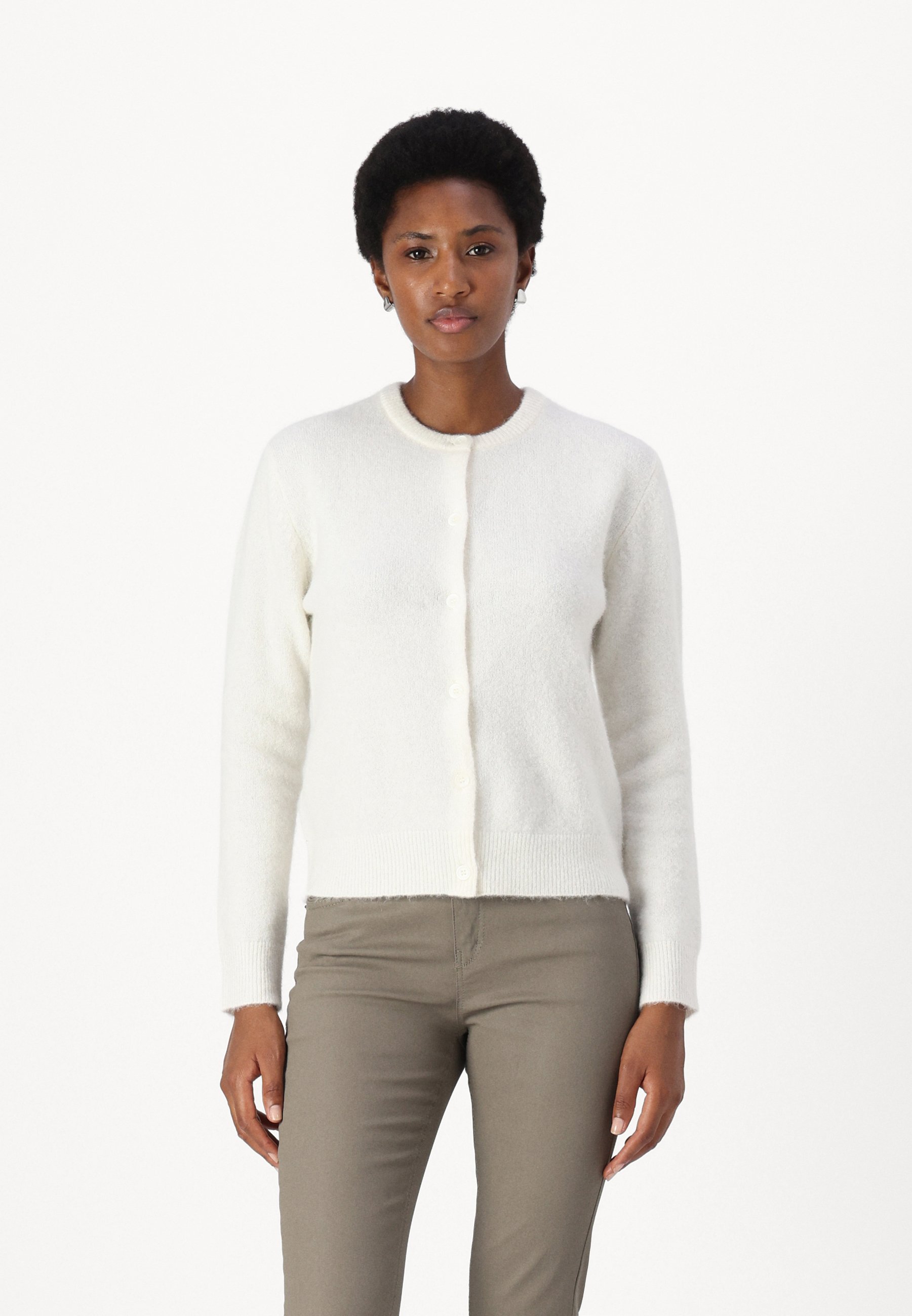 Sams e Sams e NOR SHORT CARDIGAN Neuletakki Clear Cream Sams e Sams e NOR SHORT CARDIGAN Neuletakki Clear Cream