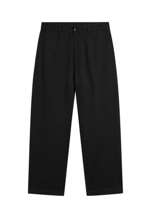 Massimo Dutti, Enzyme-wash tapered fit jeans - Stoffhose - black