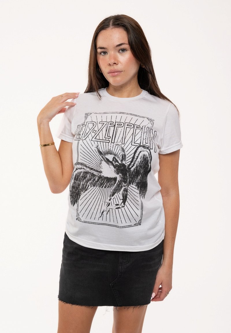Paradiso Clothing LED ZEPPELIN ICARUS BURST SKINNY FIT - Print T-shirt - white
