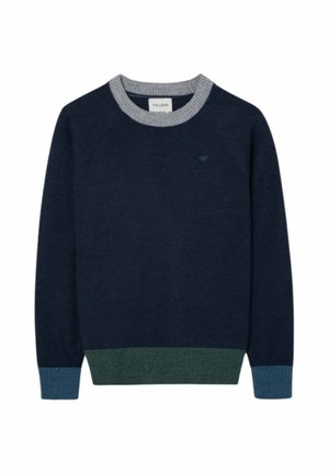 Silbon, JERSEY CON DETALLES A CONTRASTE - Jersey de punto - azul marino