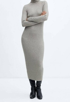 Robe fourreau - mottled light grey