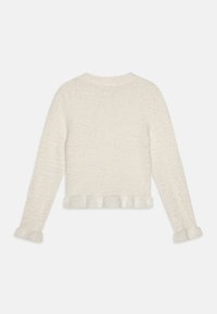 Lindex WITH FLOUNCE AND POCKETS - Strickjacke - off-white